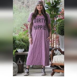 BRAND NEW Jaded Gypsy Dirty Hippie Dress W/ POCKETS - NEW Vintage Berry Color
